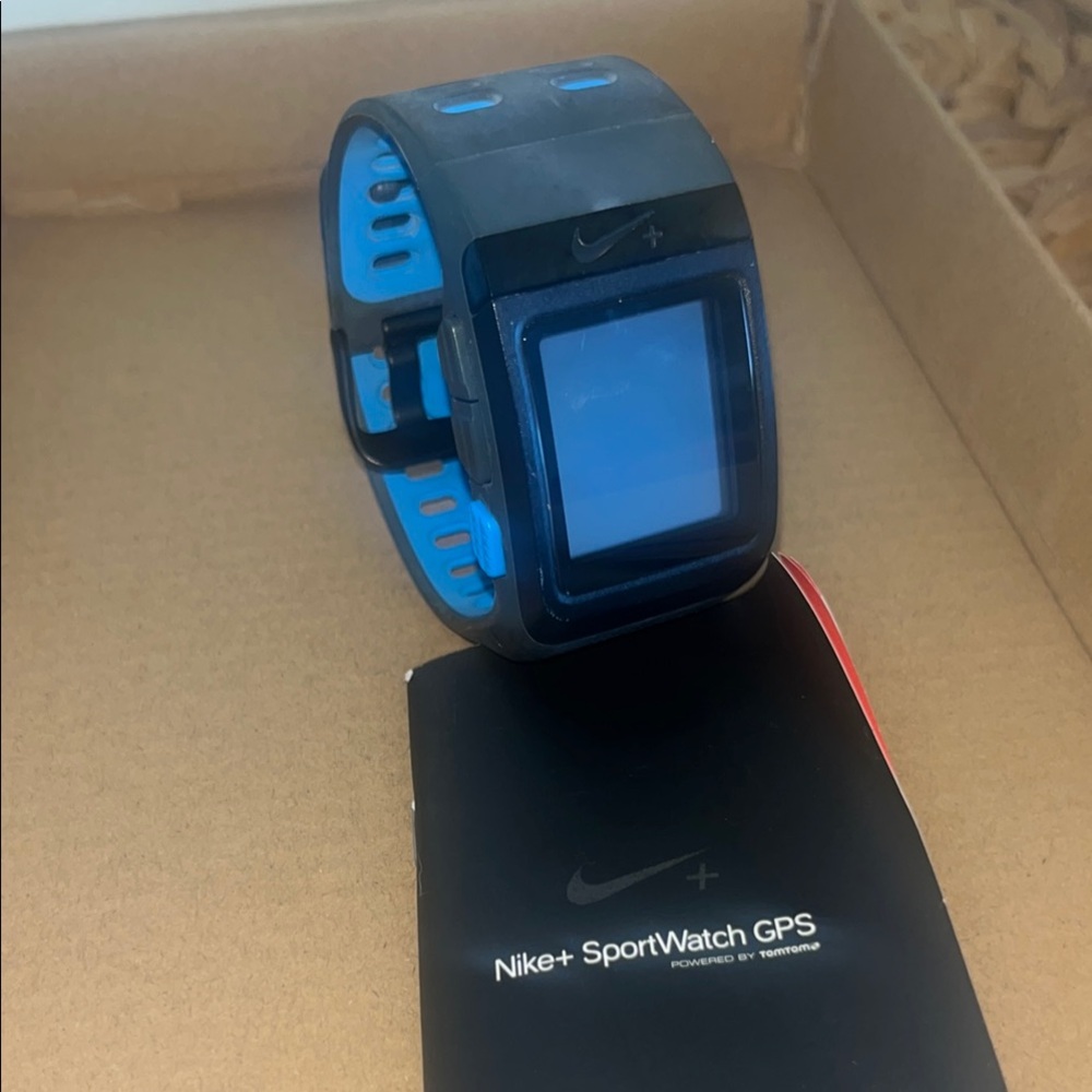 Nike+ SportWatch GPS - Black and Blue. No Charger